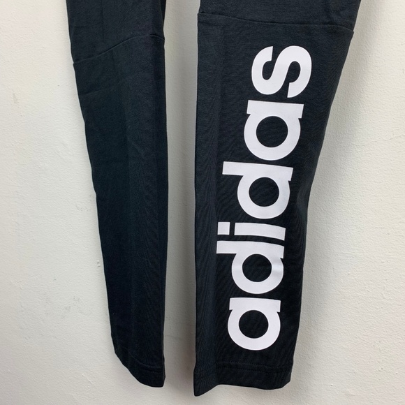 ADIDAS — Black Logo Essential Linear Leggings NWT - Picture 5 of 8